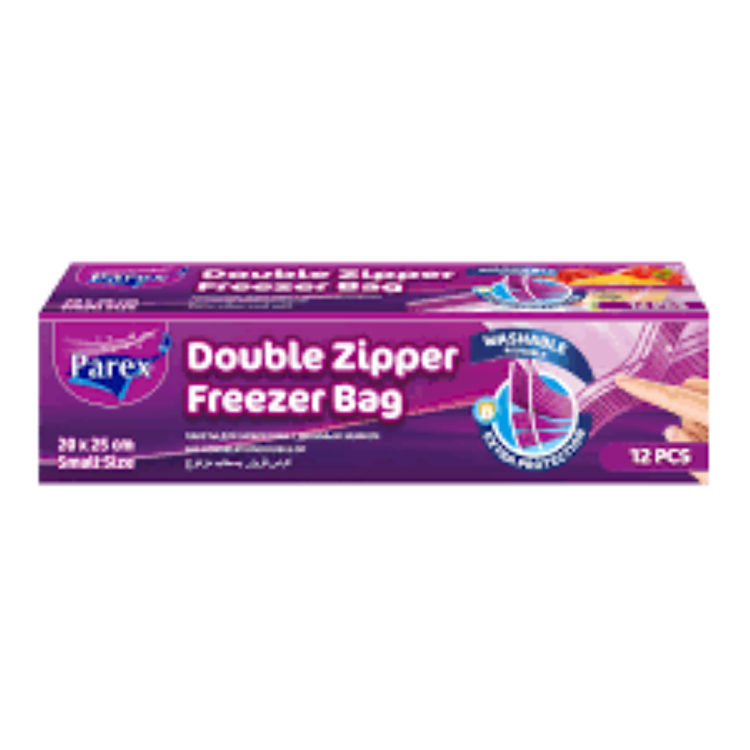 PAREX FREEZER BAG DOUBLE ZIP LOCK SMALL 12PCS